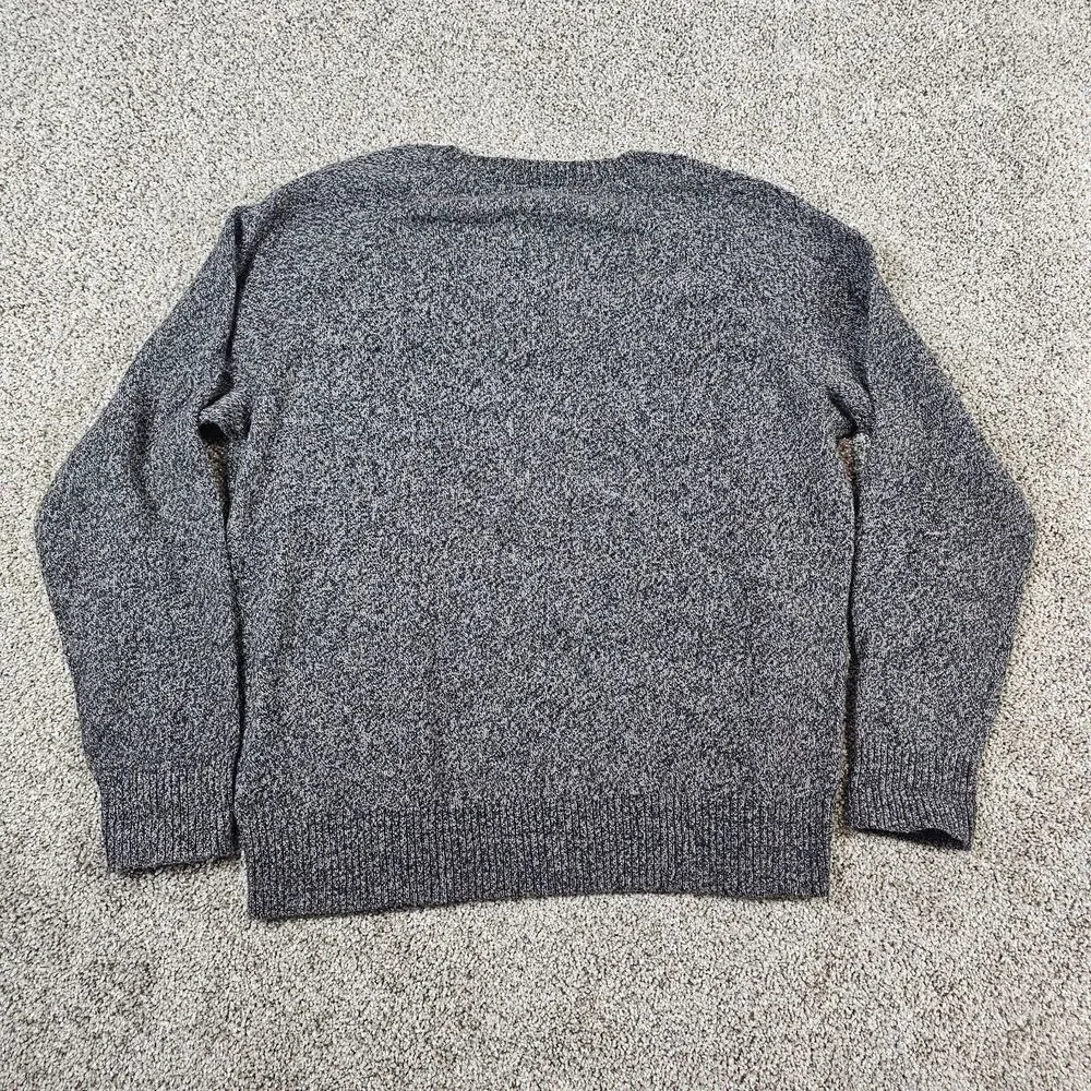 J Crew Sweater Mens XL Gray Lambswool Blend Heathered Raglan Crewneck Pullover